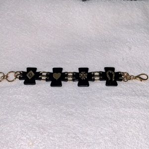 Tory Burch Clover link gold tone bracelet